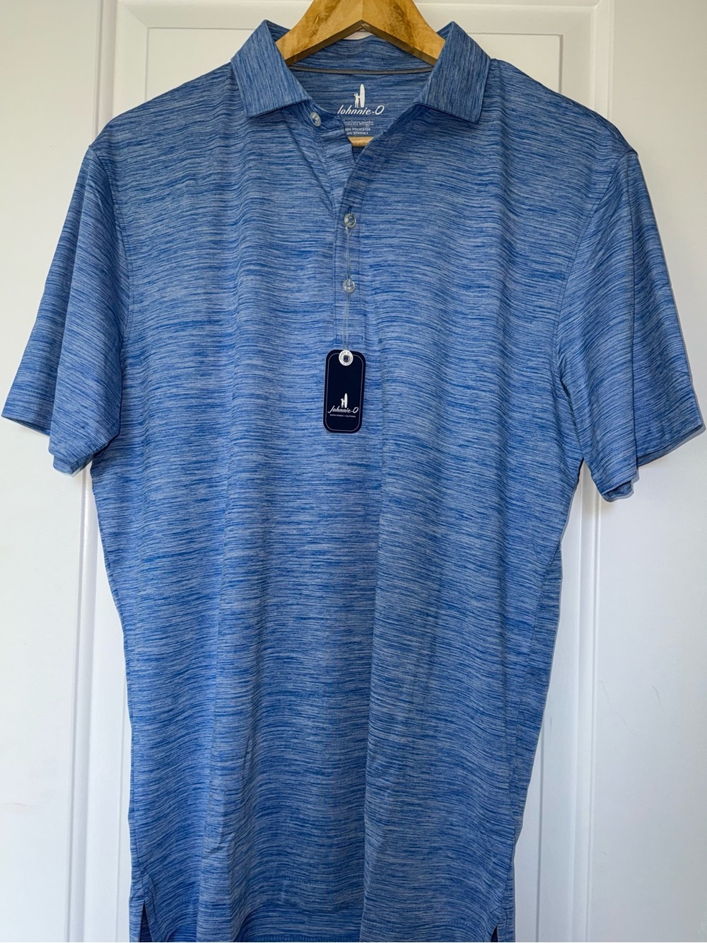 johnnie-O Huronn Featherweight Performance Polo in "Palisades Blue" - NWT